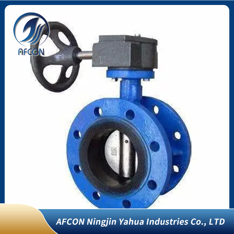 Gearbox Switch Box Double Acting Actuator Soft Seat Wafer or Flanged Butterfly Valve with Pneumatic Actuator