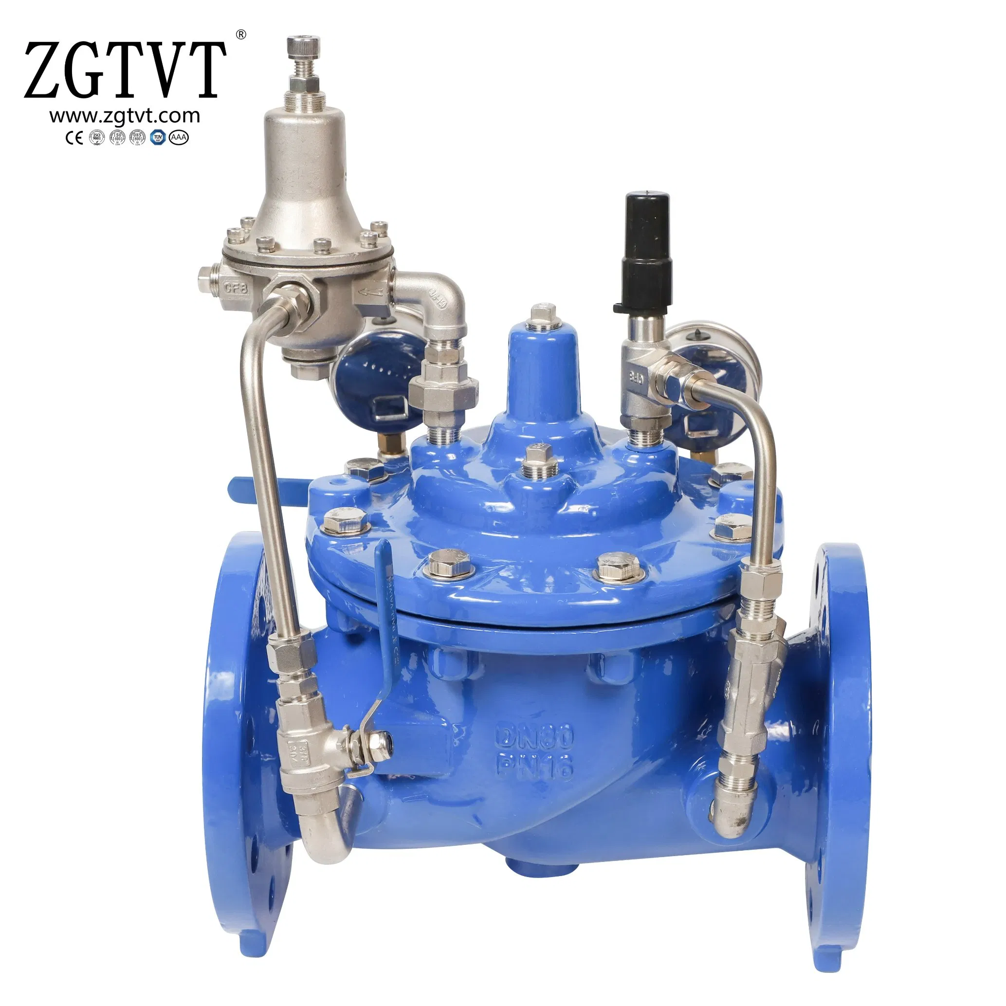 200X-16q Adjustable Pressure Reducing Relief Water Control Valve Stainless Steel or Brass Part