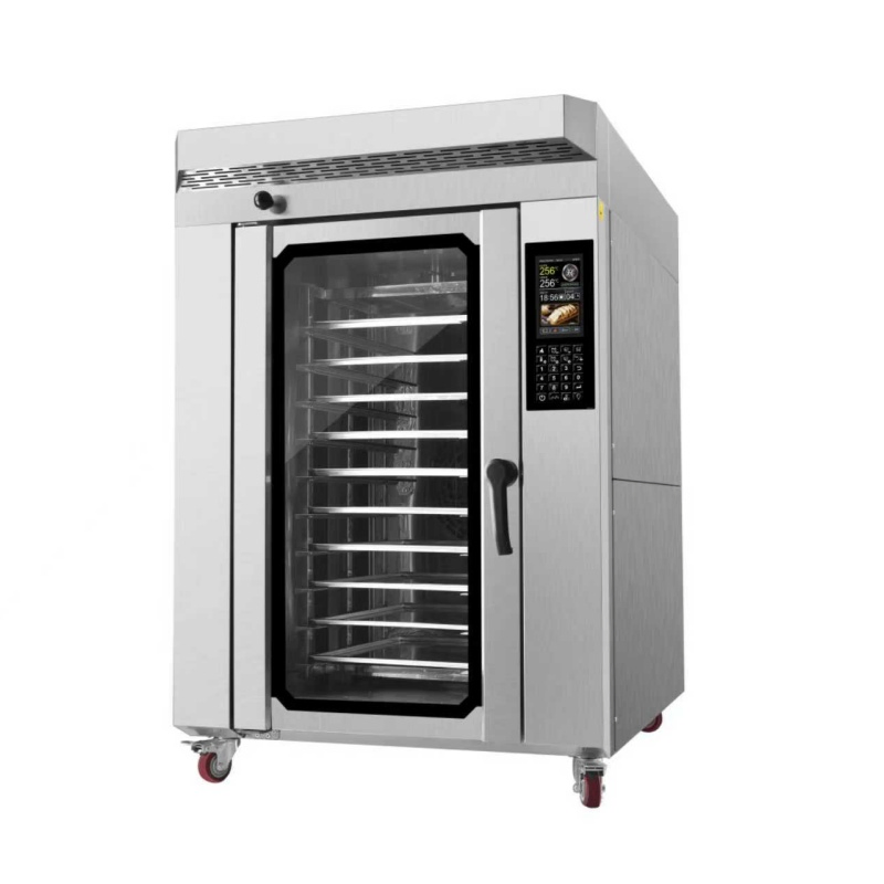 معدات آلات الخبز 10 صواني رف دوار فرن دوار فرن convection هواء ساخن فرن كهربائي مخبز فرن بخار للخبز