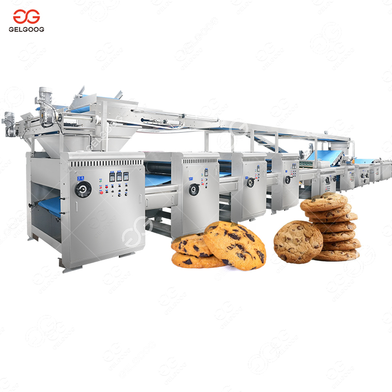 خط إنتاج أوتوماتيكي كامل 1200kg/H لصنع البسكويت الصلب واللين ماكينة صنع البسكويت والكوكيز