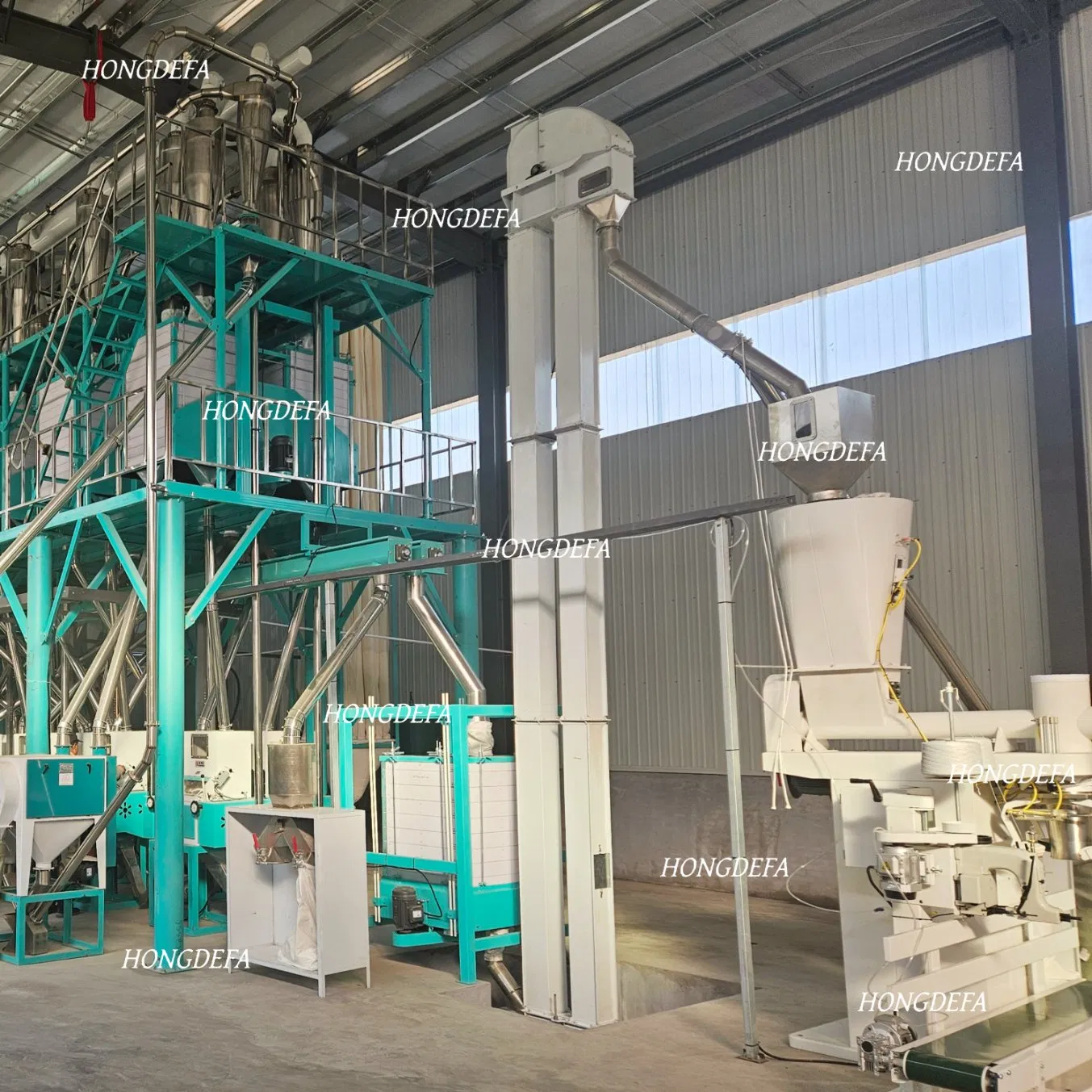 مصنع طحن دقيق القمح الصناعي 50t/24h بأداء مستقر وإنتاجية عالية