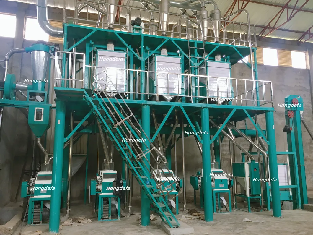 مصنع 36t/D لطحن دقيق القمح للاستخدام التجاري في أعمال طحن الحبوب