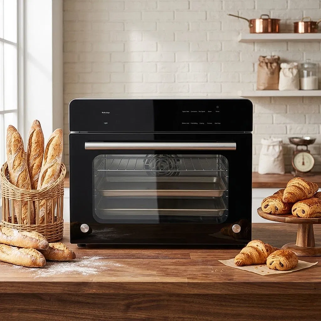 45L 4 أرفف سطح العمل سهلة التنظيف فرن خبز كهربائي تجاري مع convection