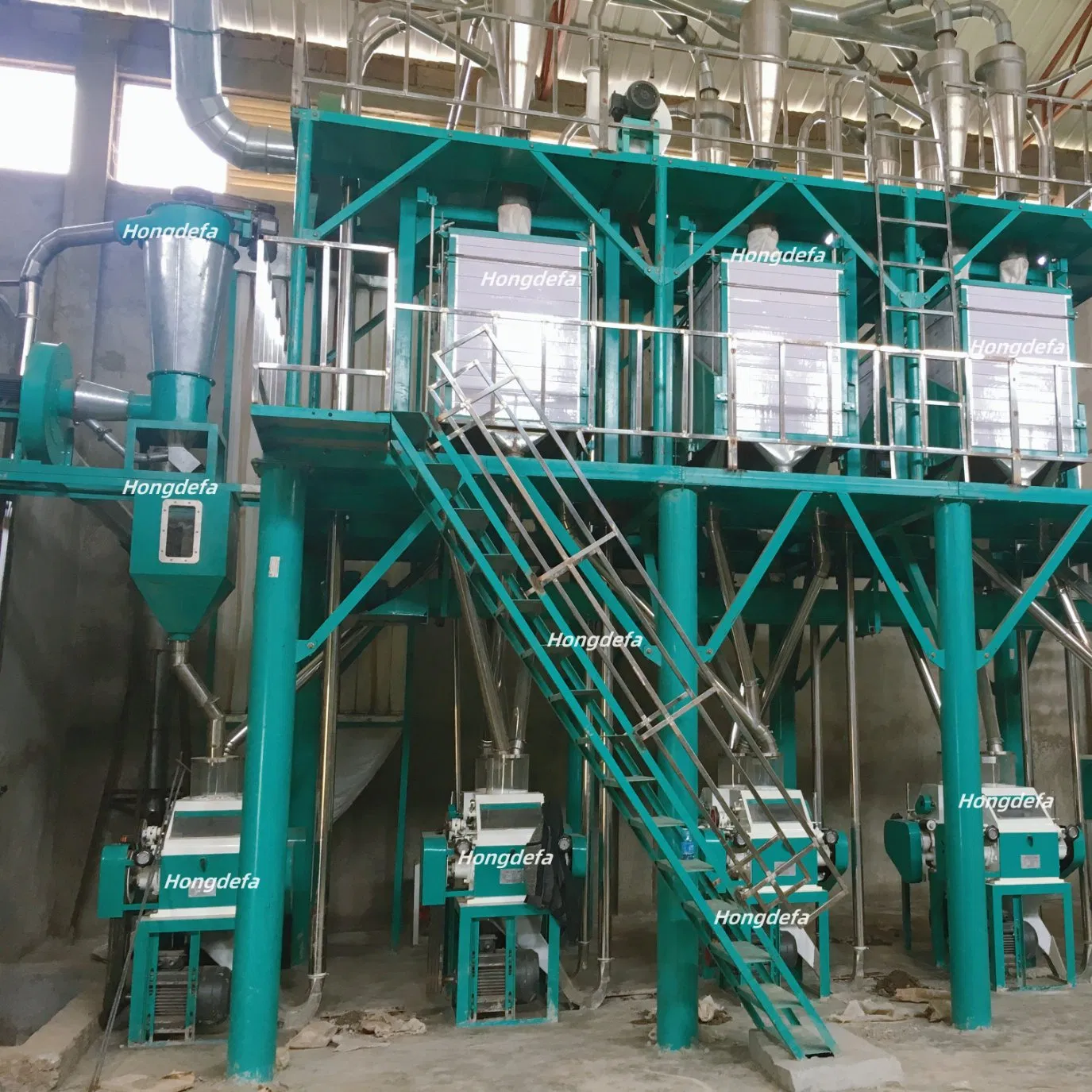 مصنع 36t/D لطحن دقيق القمح للاستخدام التجاري في أعمال طحن الحبوب