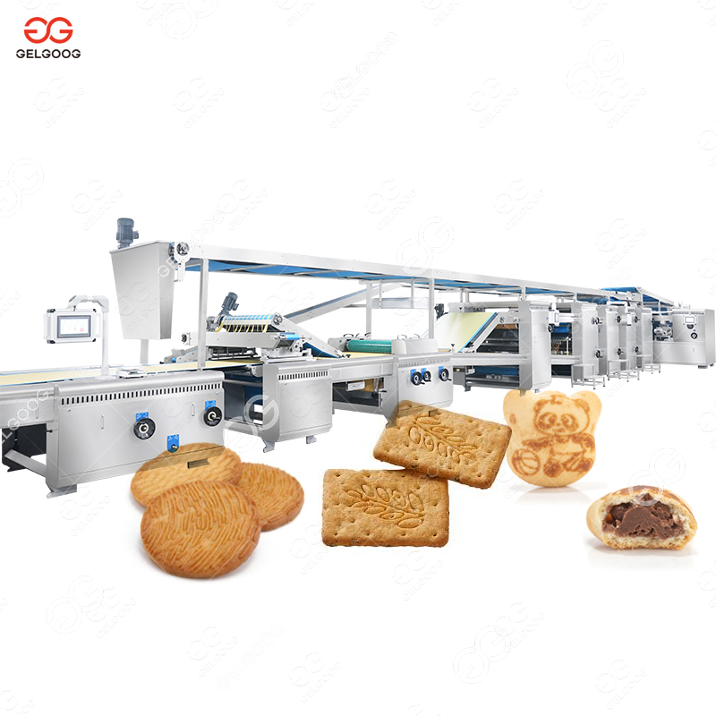 خط إنتاج أوتوماتيكي كامل 1200kg/H لصنع البسكويت الصلب واللين ماكينة صنع البسكويت والكوكيز
