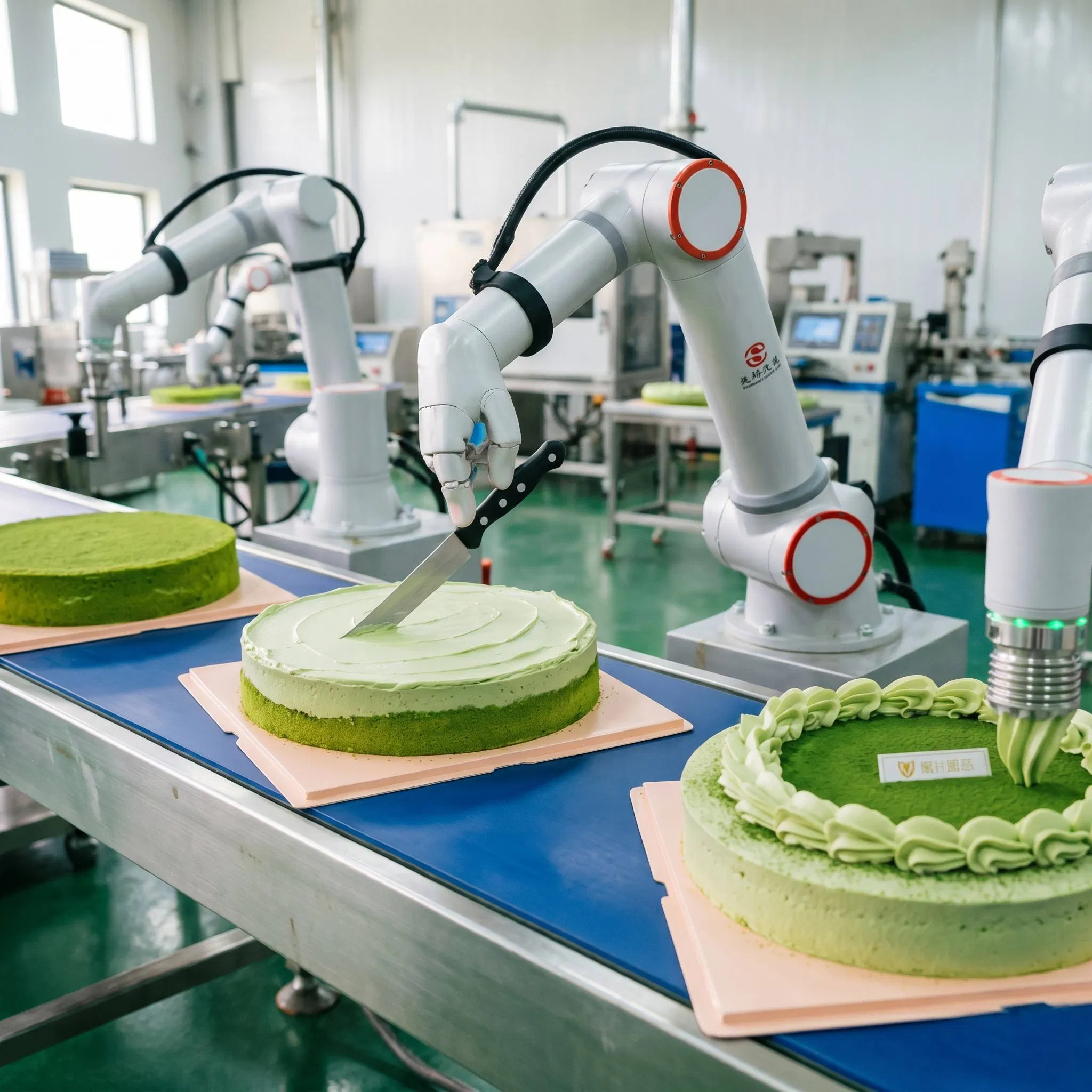 Advanced Automatic Cake Production Line with Electric Robot Arm