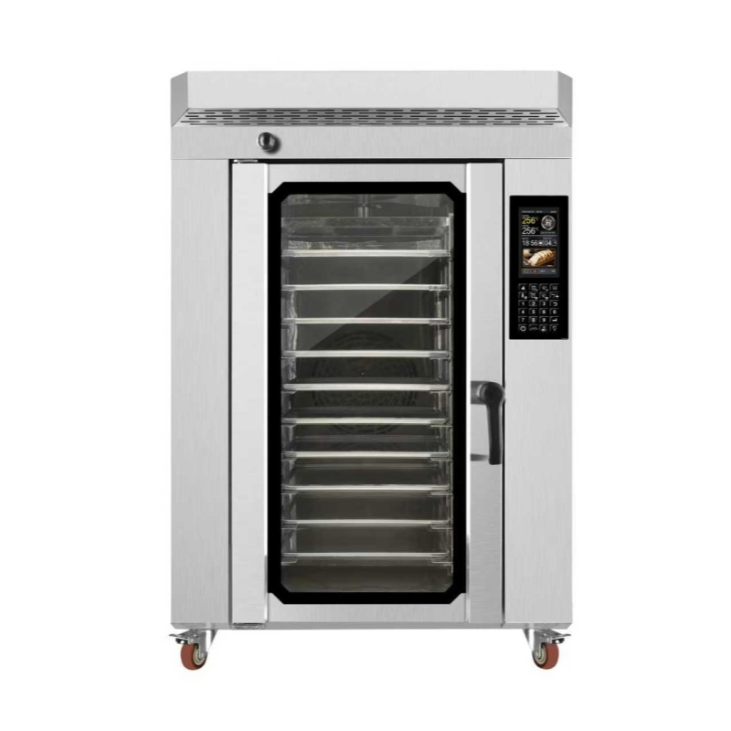 معدات آلات الخبز 10 صواني رف دوار فرن دوار فرن convection هواء ساخن فرن كهربائي مخبز فرن بخار للخبز