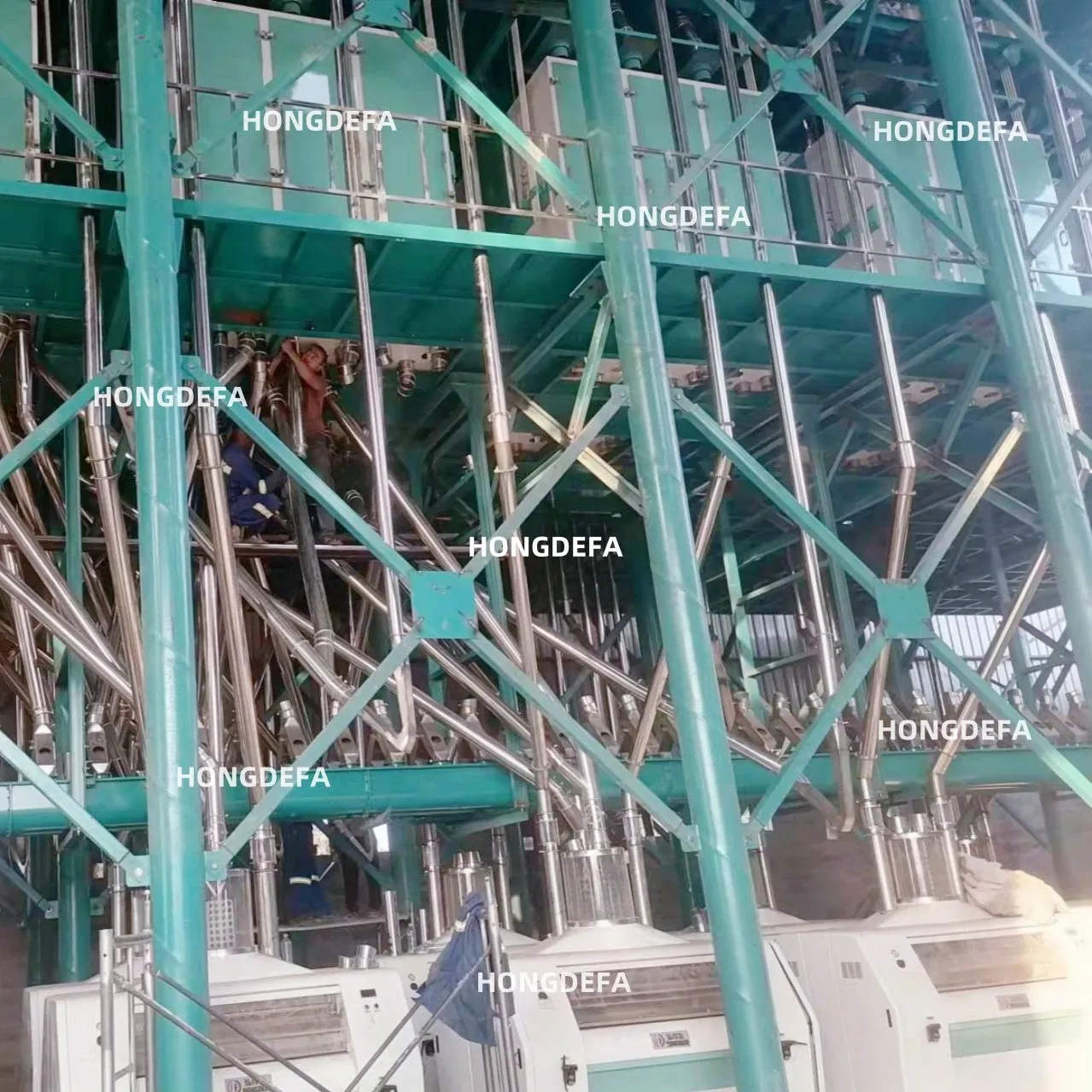 200t/24h مصنع مطحنة دقيق القمح التلقائي لإنتاج الدقيق والسميد في الهند