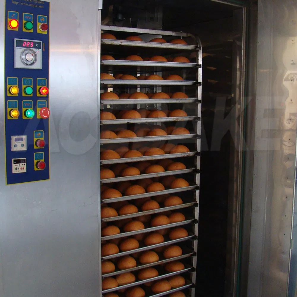 Gas Bread Baking Equipment Pizza Gas Burner 32 16 64 Trays Cookie Rotary Rack Ovens Rotating Rack Rotary Oven Wholesale Price for Commercial Bakery Food Factory