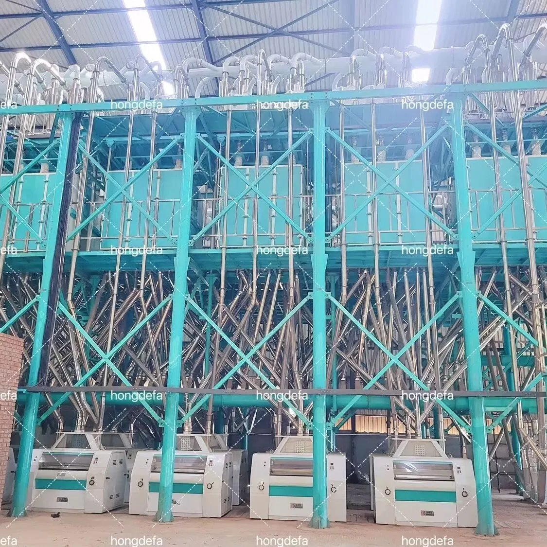 200t/24h مصنع مطحنة دقيق القمح التلقائي لإنتاج الدقيق والسميد في الهند