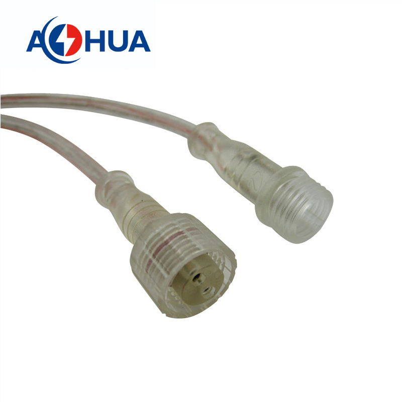 مصنع أوهوا مخصص M12 موصل دائري من PVC 2pin 3pn 4pin 5pin مقاوم للماء IP65 للتحكم في التيار المستمر لأضواء الشمس الخارجية