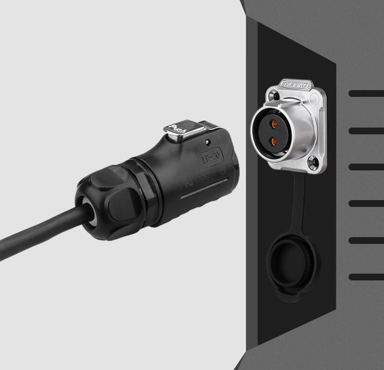Lp-20 كنلينكو IP67 لوحة شمسية مقاومة للماء 2pin موصل قابس كهربائي صناعي
