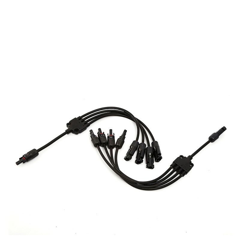 DC1000V 30A Y4 مجموعة موصلات الطاقة الشمسية، كابل محول فرعي على شكل Y، توصيل متوازي، قابس ذكر وأنثى، للطاقة الشمسية، نحاس للوحة الشمسية Mc4