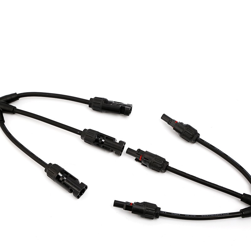 DC1000V 30A Y4 مجموعة موصلات الطاقة الشمسية، كابل محول فرعي على شكل Y، توصيل متوازي، قابس ذكر وأنثى، للطاقة الشمسية، نحاس للوحة الشمسية Mc4