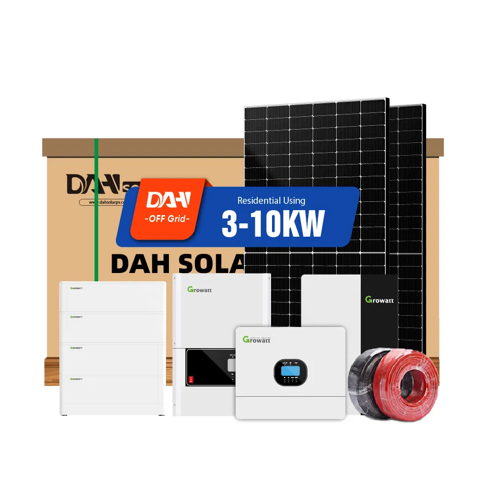 اكتمال نظام الطاقة الشمسية 5kw 6kw 8kw 10kw مجموعات كاملة للاستخدام المنزلي
