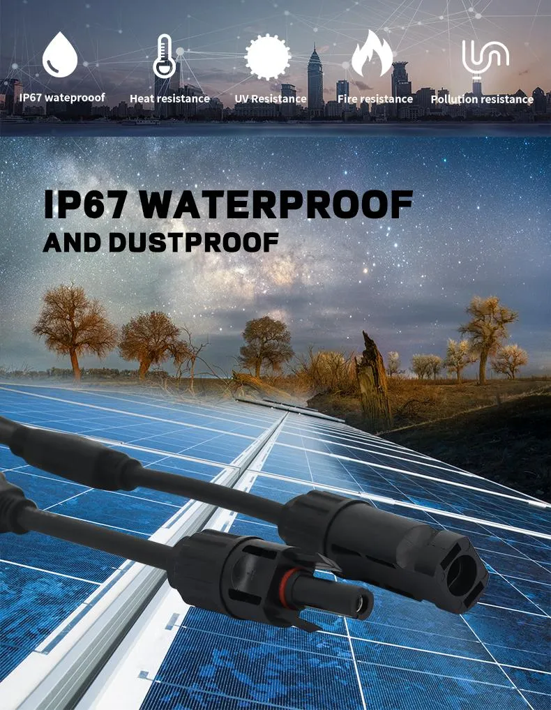 موصلات أسلاك الألواح الشمسية متعددة الاتصال 1000V موصل شمسي IP67 موصل PV مقاوم للماء
