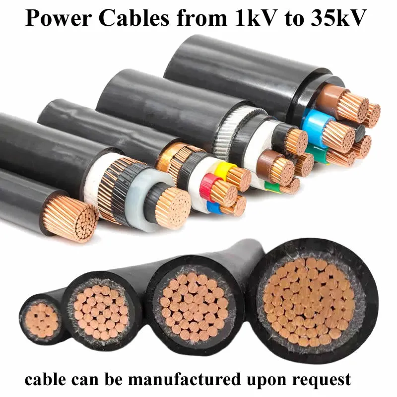 كابل طاقة XLPE PVC تحت الأرض مع موصل نحاسي أو ألمنيوم