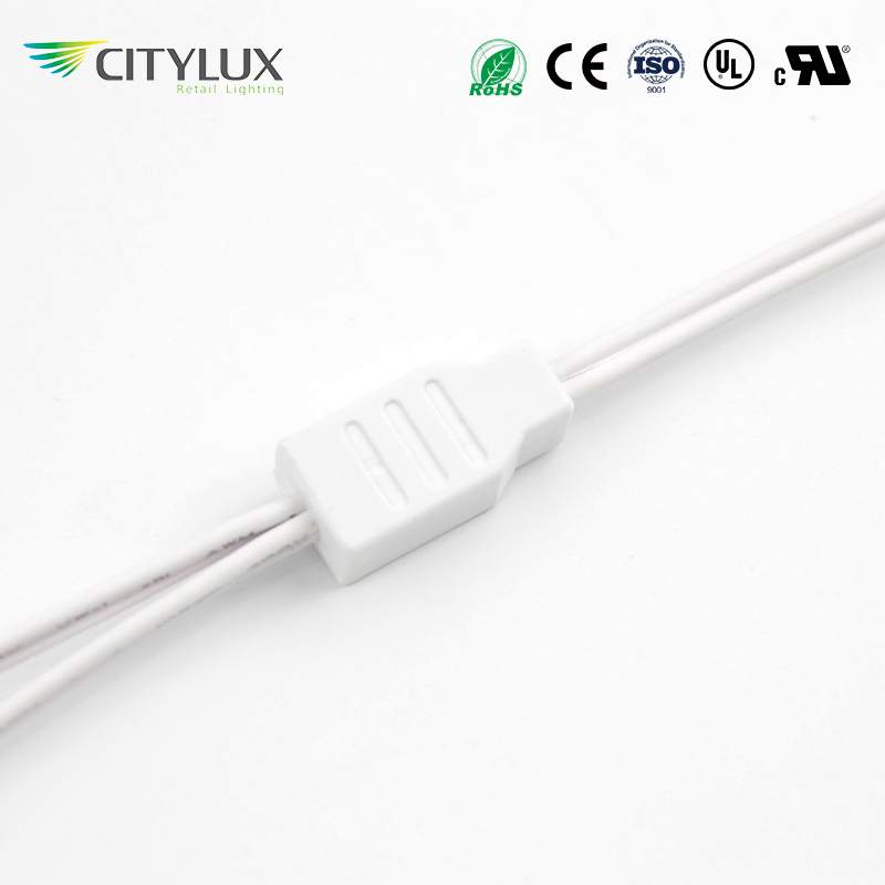 موصل كابل طاقة مقسم واحد ذكر إلى ذكرين أبيض 20AWG 16AWG 24V/12V DC 5.5*2.1mm