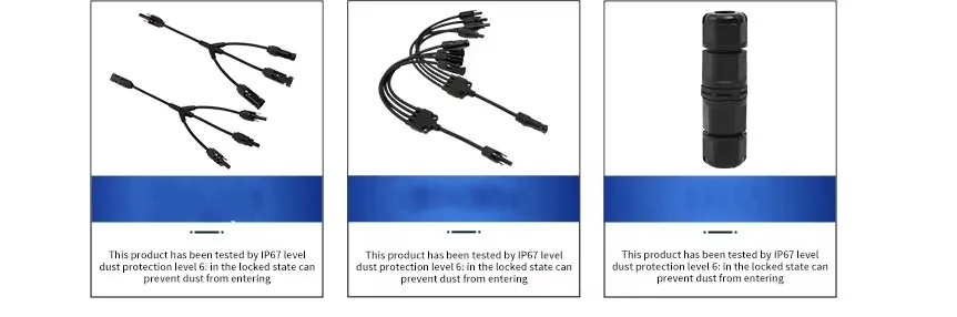 كابل تمديد شمسي مع 1500V تيار مستمر 4mm2 كابل شمسي IP68 موصل PV
