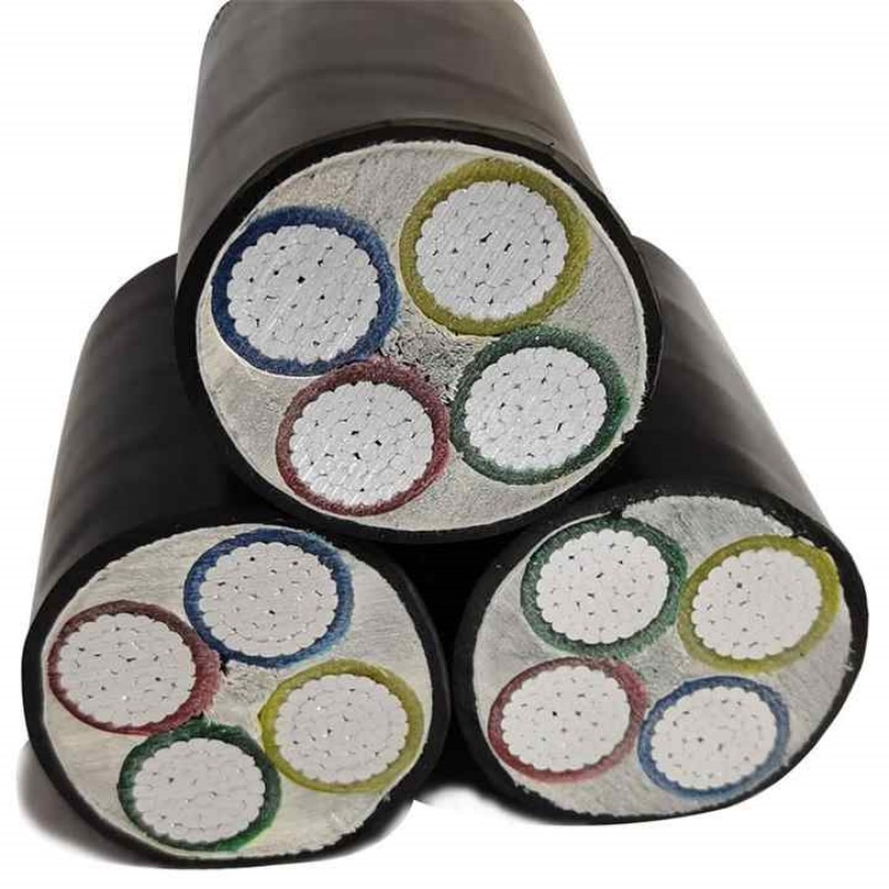 كابل طاقة XLPE PVC تحت الأرض مع موصل نحاسي أو ألمنيوم 3*120+1*70 3*185+1*95 3*240+1*120