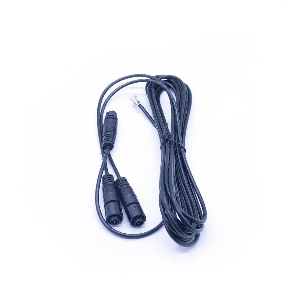M12 قفل سريع 3 دبوس ذكر أنثى إلى RJ45 إشارة الطاقة كابل ضوء شمسي مقاوم للماء موصل سلك مصباح الشارع
