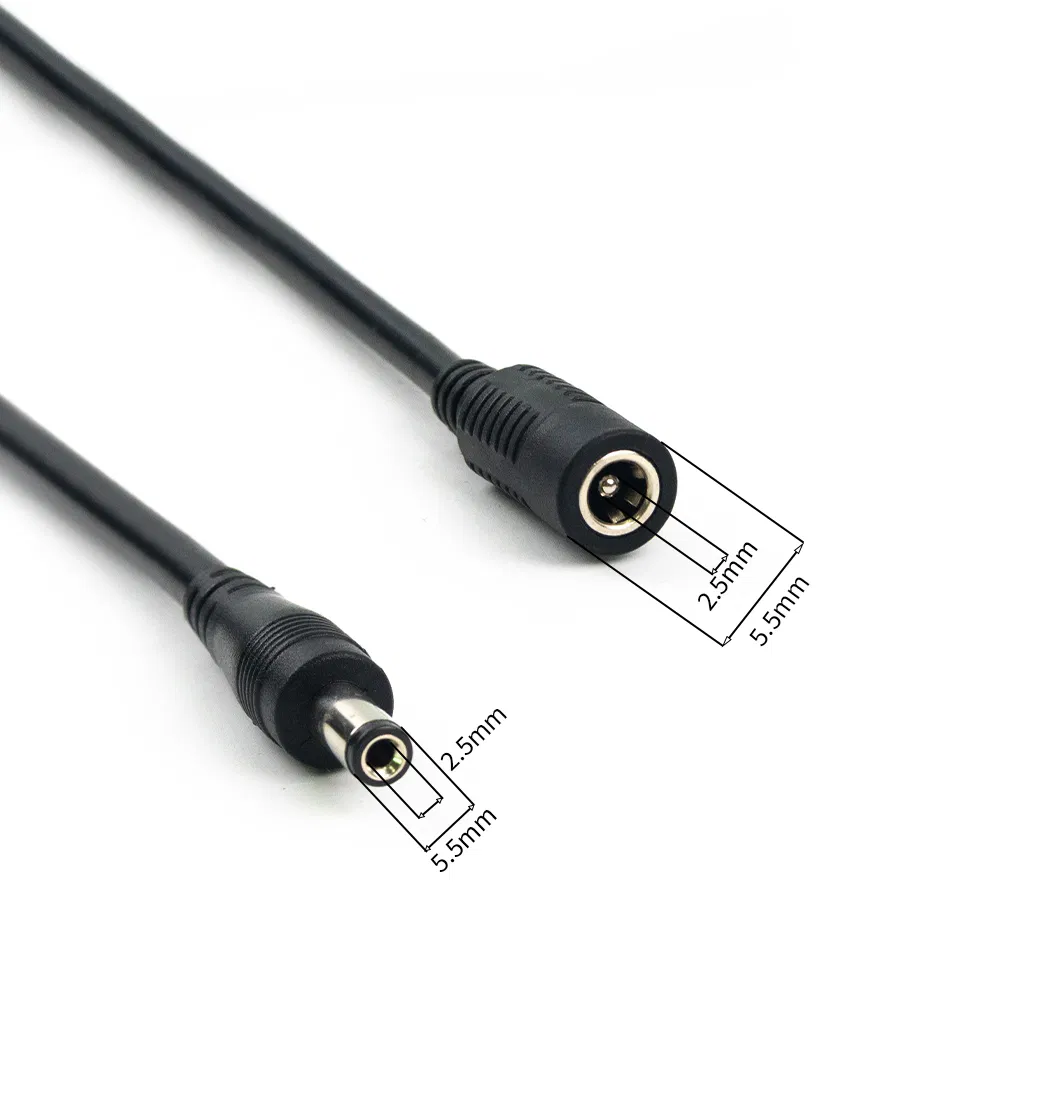 كابل XLPE AWG 2 دبوس DC5521 5525 موصل جاك