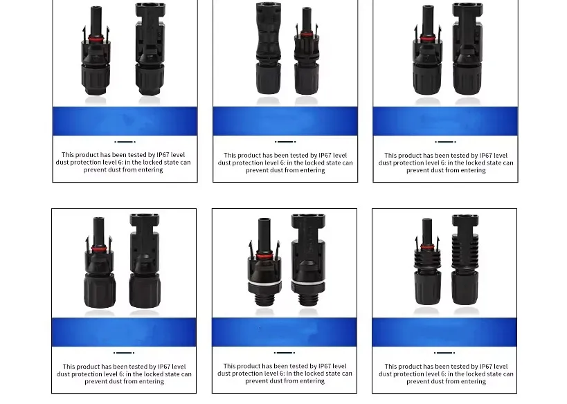 كابل تمديد شمسي مع 1500V تيار مستمر 4mm2 كابل شمسي IP68 موصل PV
