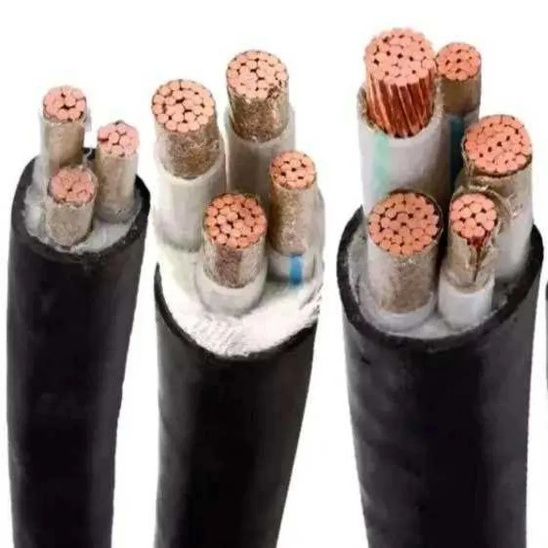 كابل طاقة نحاسي منخفض الجهد من نوع XLPE PVC 4X95mm2-4X300 0.6/1kv موصل نحاسي نقي