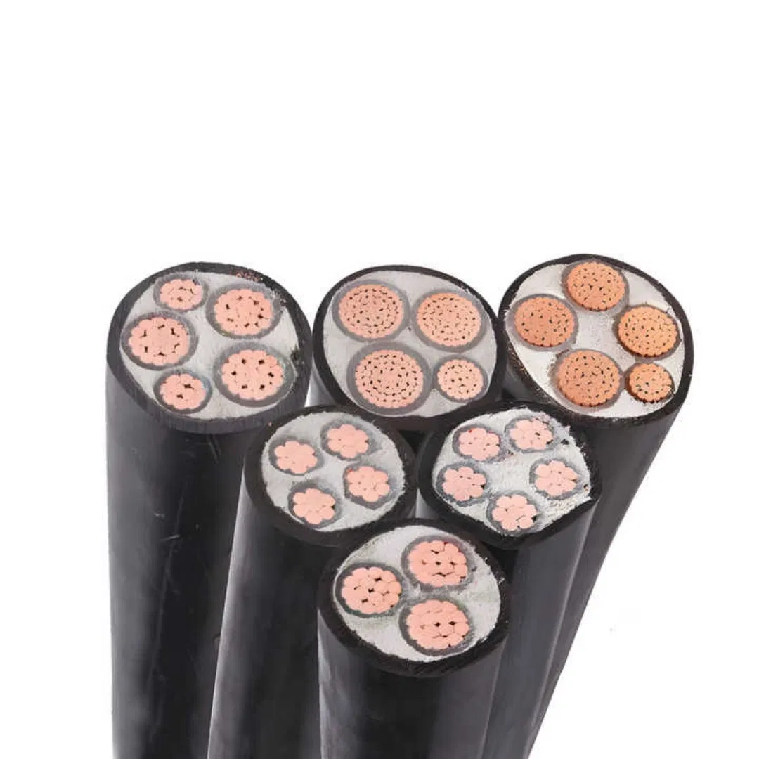 كابل طاقة نحاسي منخفض الجهد من نوع XLPE PVC 4X95mm2-4X300 0.6/1kv موصل نحاسي نقي