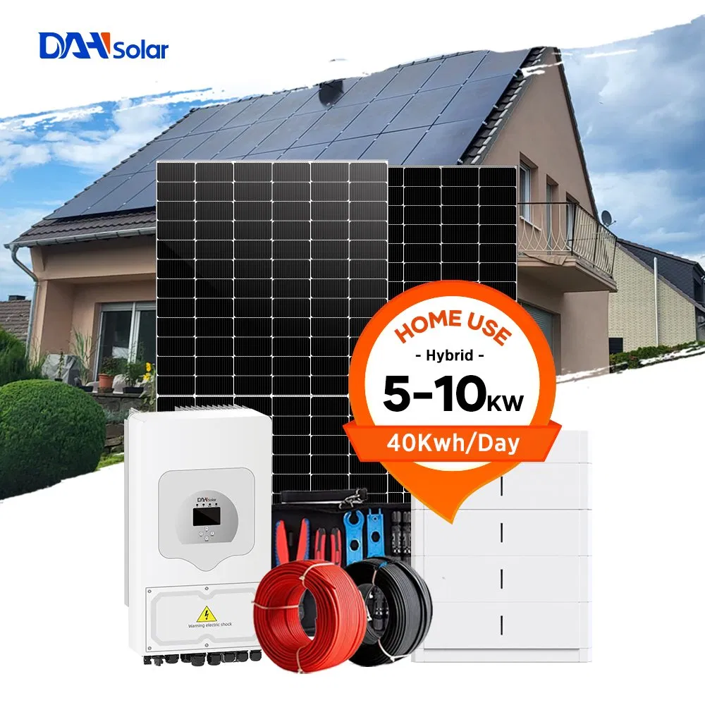 مجموعات الطاقة الشمسية السكنية داه 15kw 20kw 50kw 10kw نظام الطاقة الشمسية الكامل الهجين