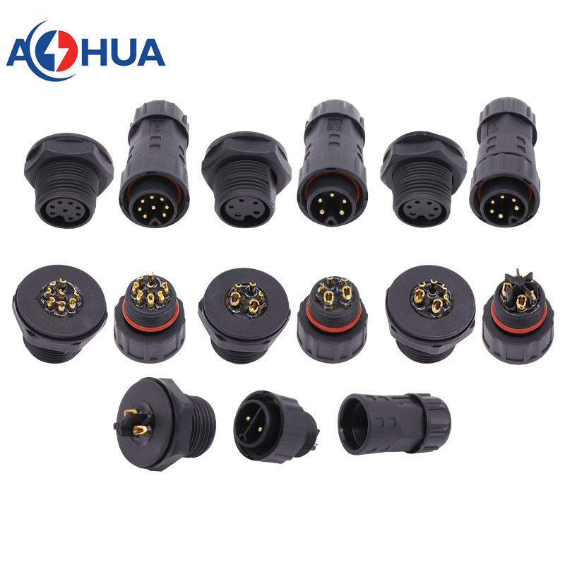 3pin موصل لوحة شمسية LED مع قابس للمحول مقاوم للماء M20 موصل مع طرف لحام IP67 موصل طاقة متناوبة