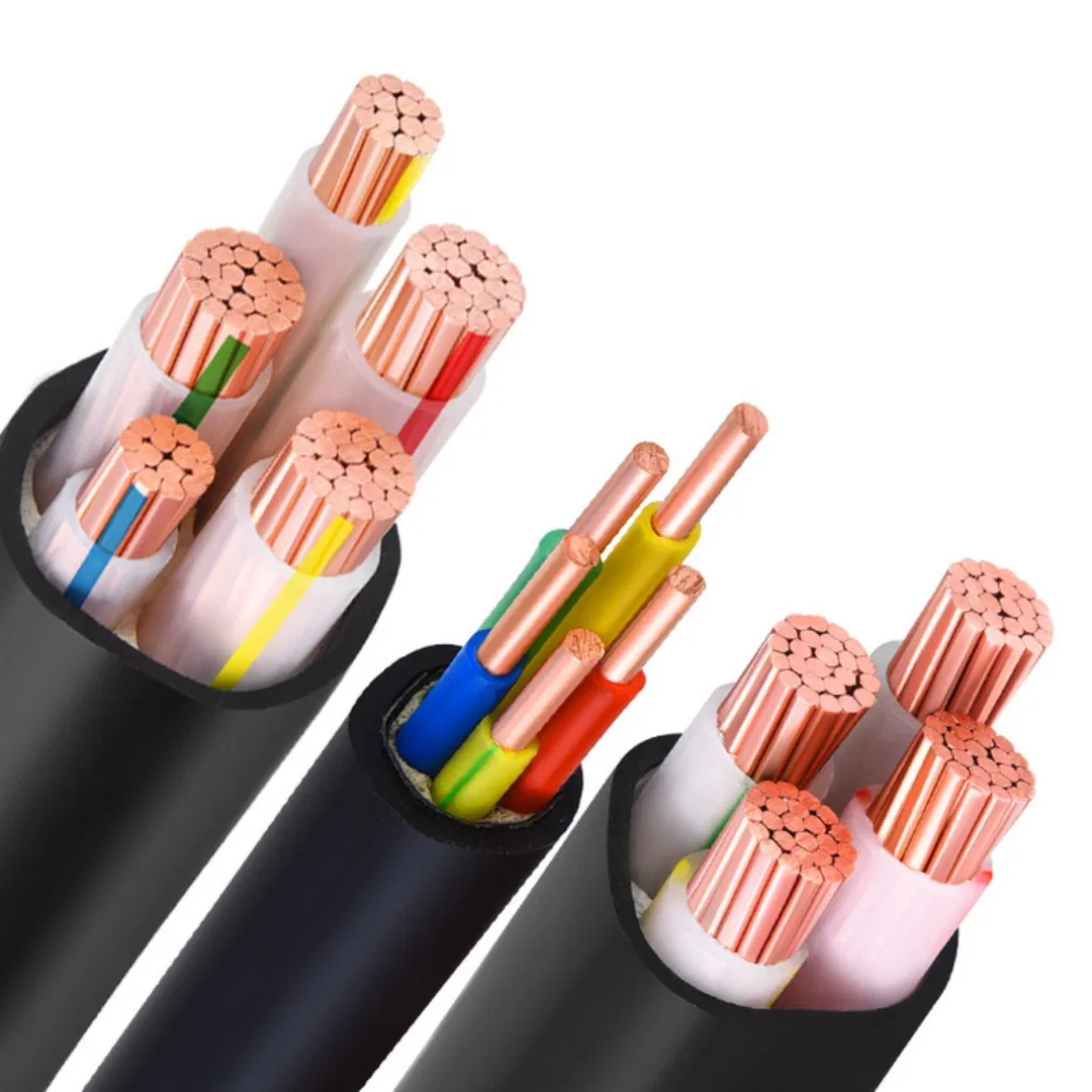 كابل طاقة نحاسي منخفض الجهد من نوع XLPE PVC 4X95mm2-4X300 0.6/1kv موصل نحاسي نقي