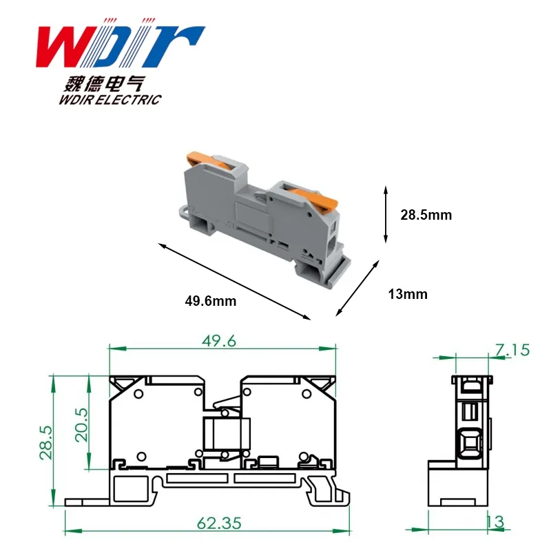 موصل سلكي مثبت على سكة مع صندوق تخزين الطاقة Lt-4ffd 450V 32A