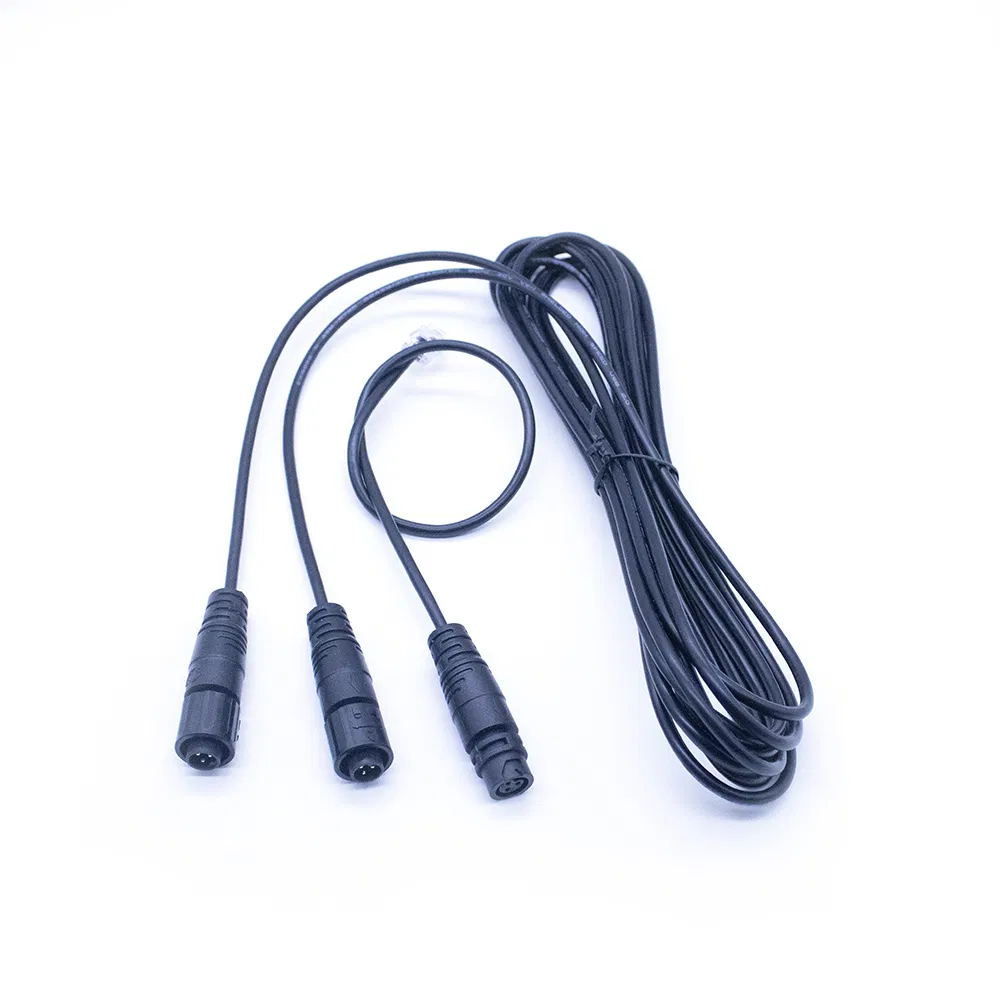 M12 قفل سريع 3 دبوس ذكر أنثى إلى RJ45 إشارة الطاقة كابل ضوء شمسي مقاوم للماء موصل سلك مصباح الشارع