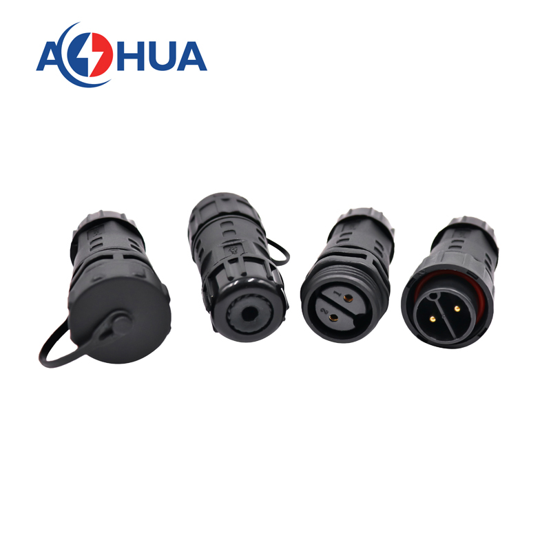 IP68 موصل كهربائي مقاوم للماء للطاقة الشمسية 2 3 دبوس 300V 250V تجميع موصل ذكر وأنثى مع برغي موصل سلك إلى سلك لإنارة الشوارع بالطاقة الشمسية