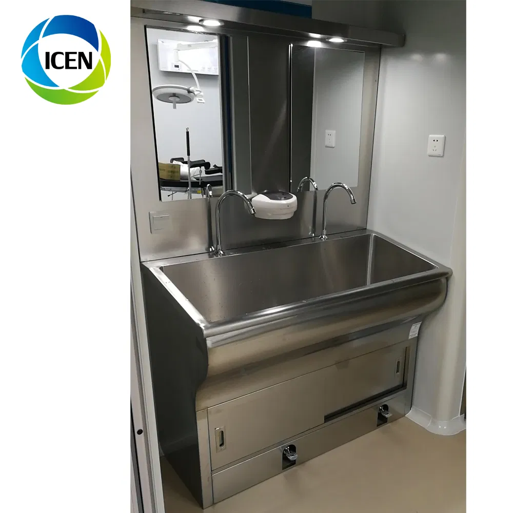 Two Compartment Inductive Medical Surgical Wash Basin Operating Theatre Scrub Sink