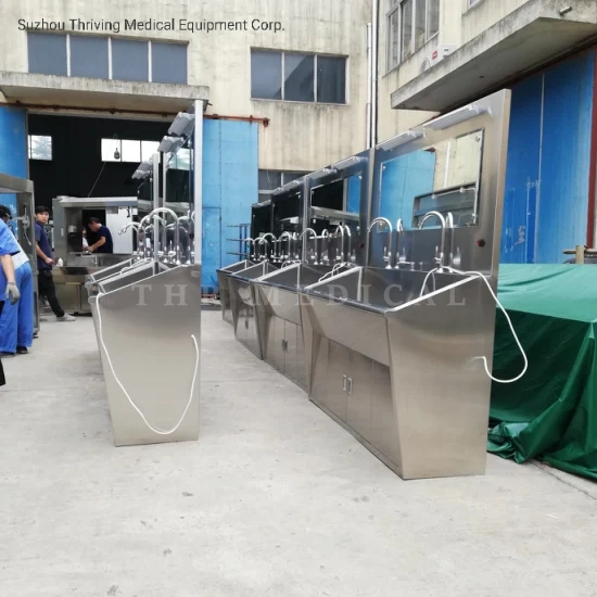 Commercial Hospital Stainless Steel Hand Washing Surgical Scrub Sink (THR-SS027)