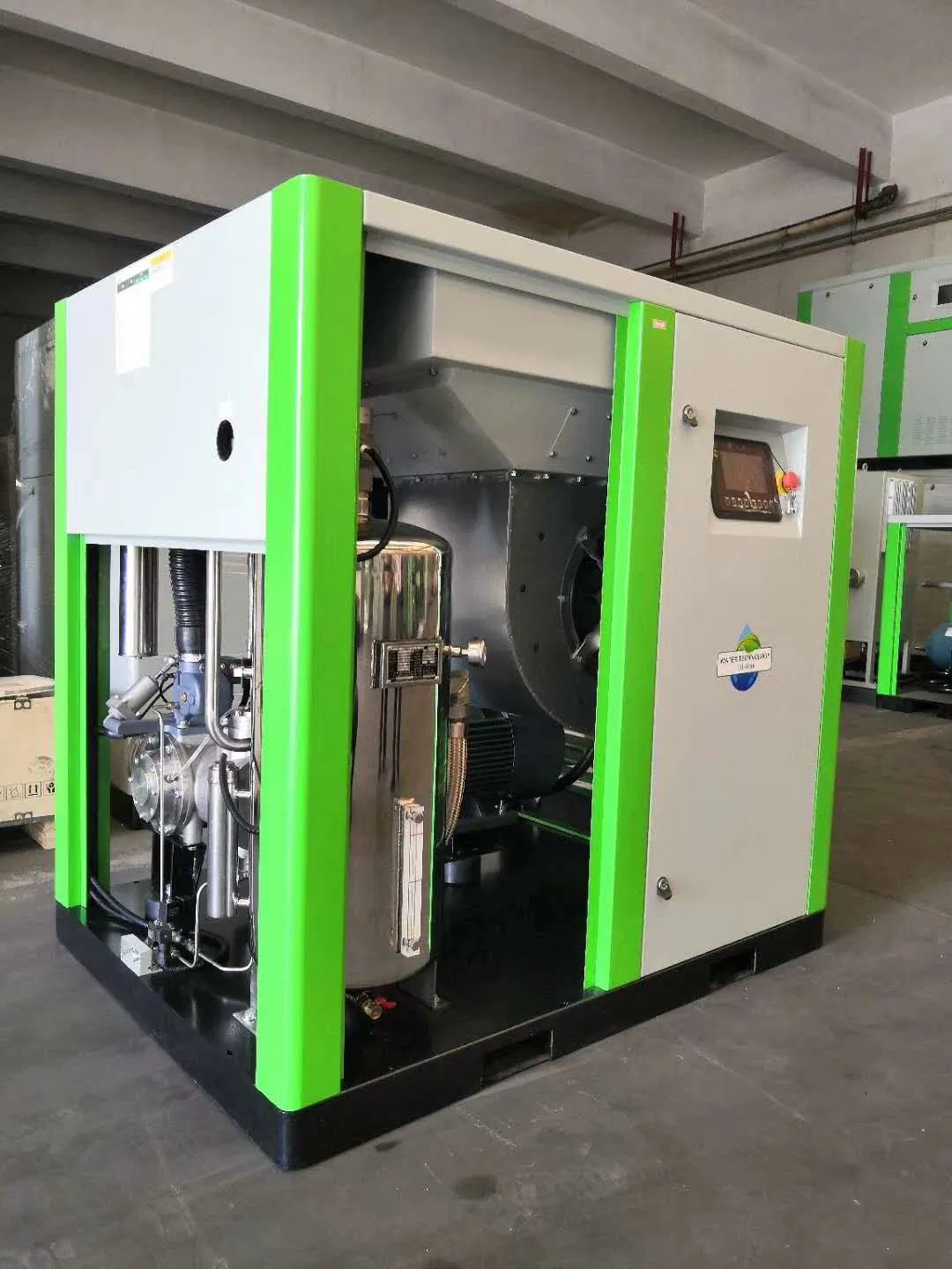 7-16bar Silent 100% No Oil Free/Oilless Direct Driven Stationary Rotary Screw Type Air Compressor Water Lubricated for Medical/Food Industrial