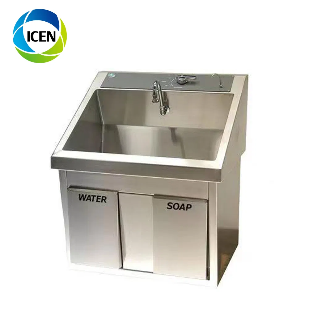 Two Compartment Inductive Medical Surgical Wash Basin Operating Theatre Scrub Sink