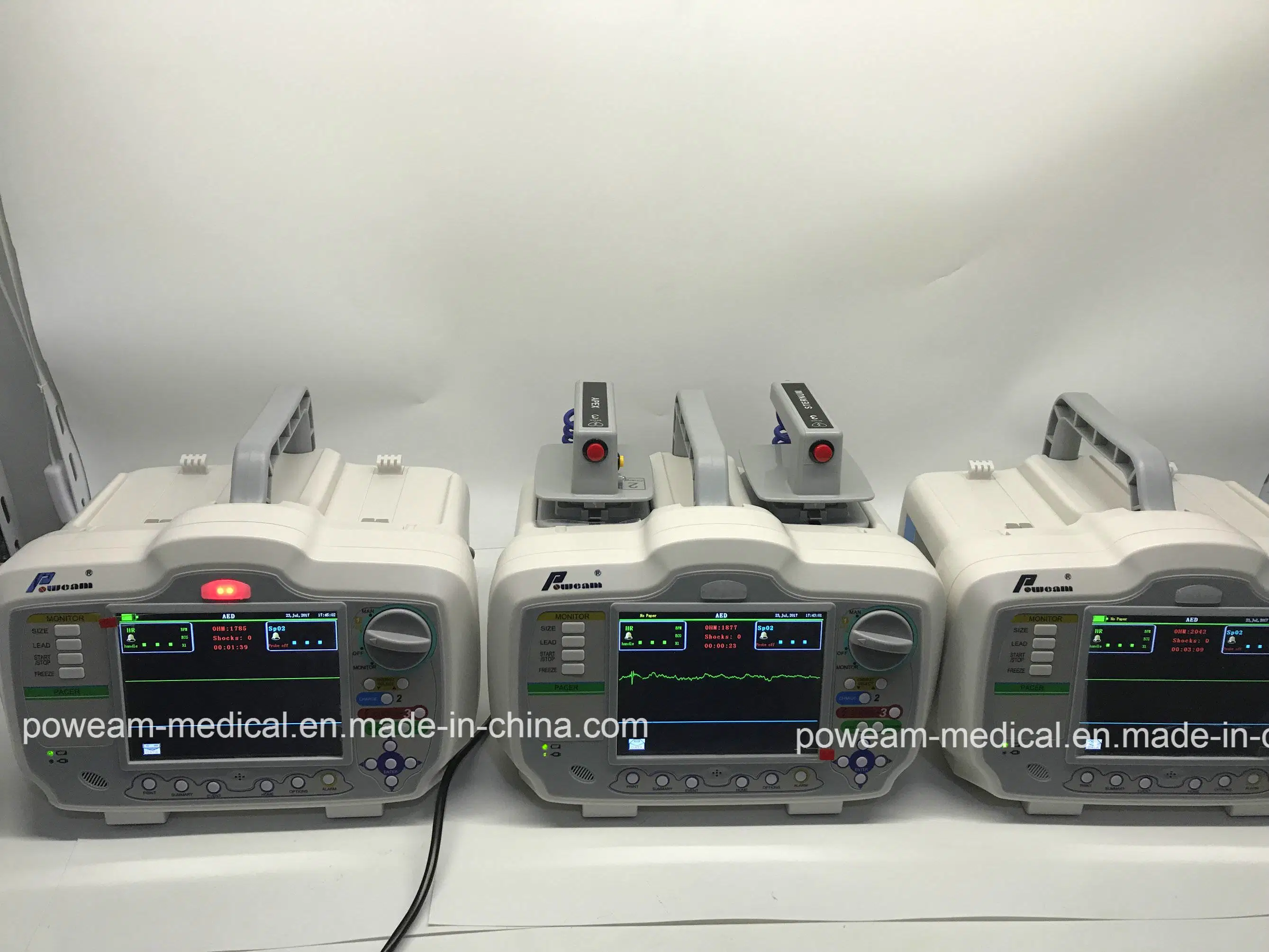 Hospital First Aid Portable Biphasic External Aed Defibrillator with Monitor