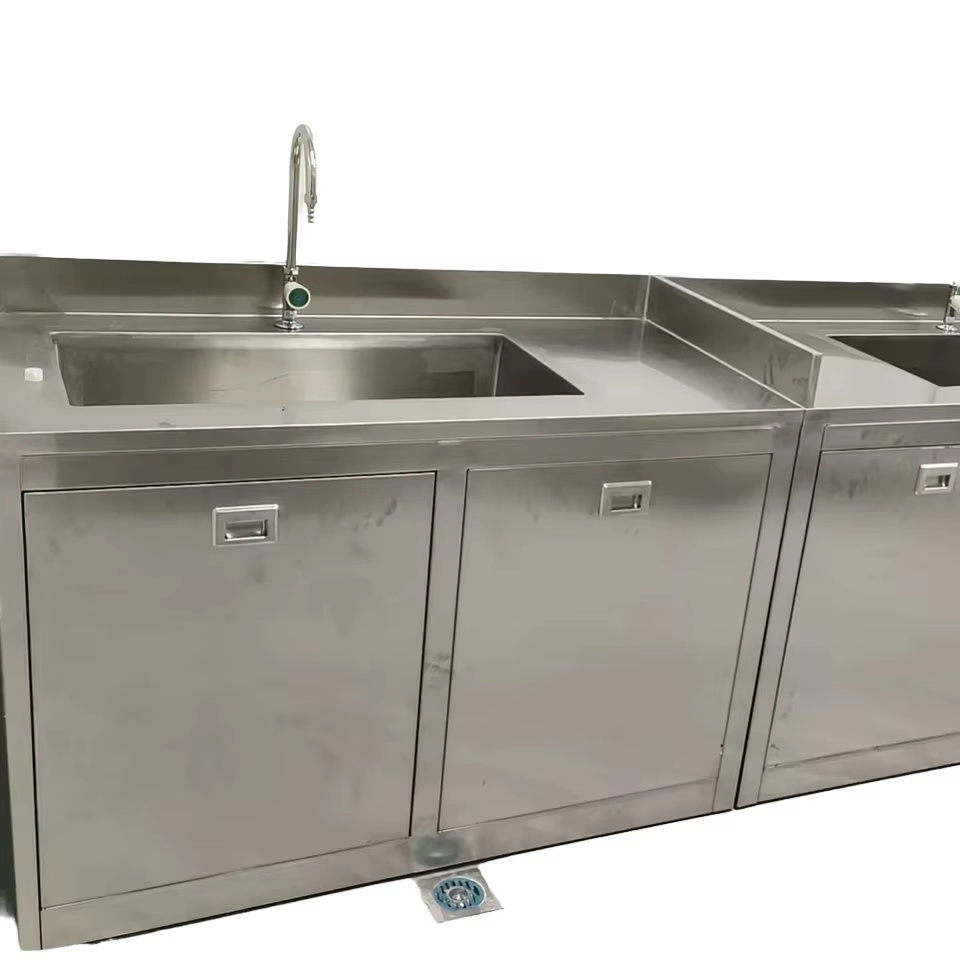 Lab Furniture Accessory All 304/306 Stainless Steel Clean Laboratory Hand Wash Sink Hospital Surgical Scrub Sink