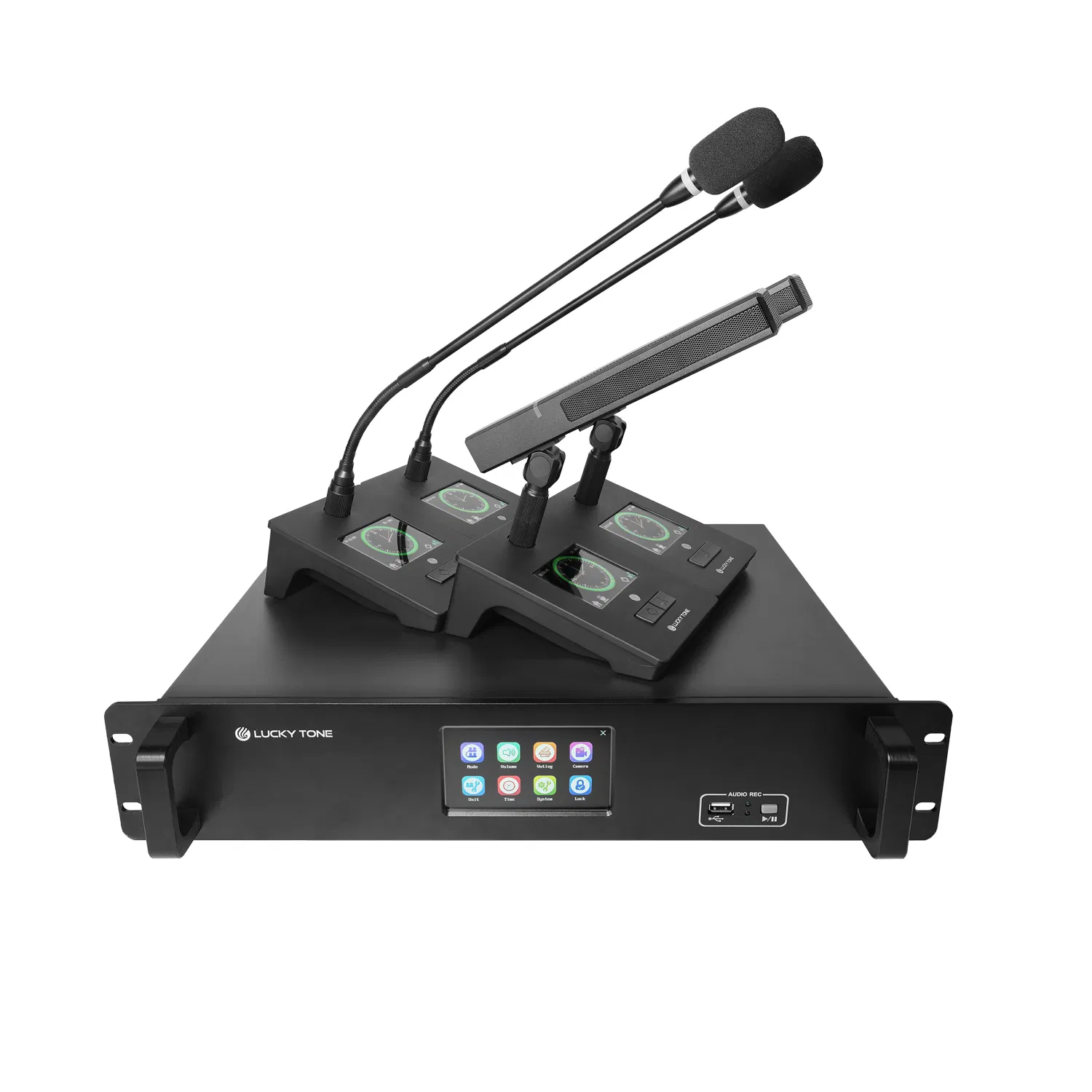 Digital Professional Conference System with Discussion, Visual Tracking, Sign-in, Voting and Recording