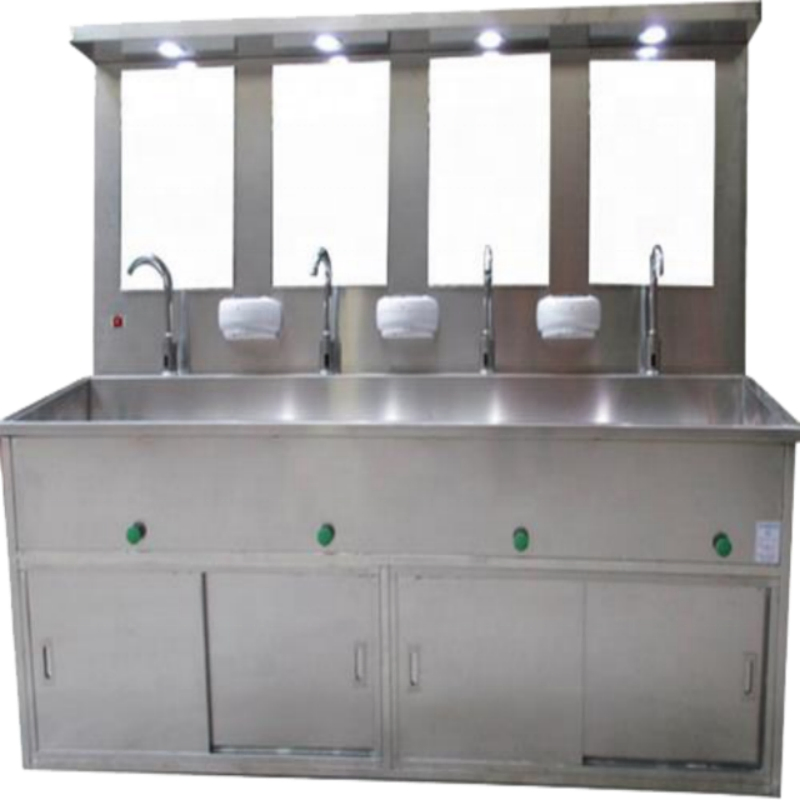 Best Selling Double-Basin Hospital Sink with Sensor Stainless Steel Surgical Scrub Sink