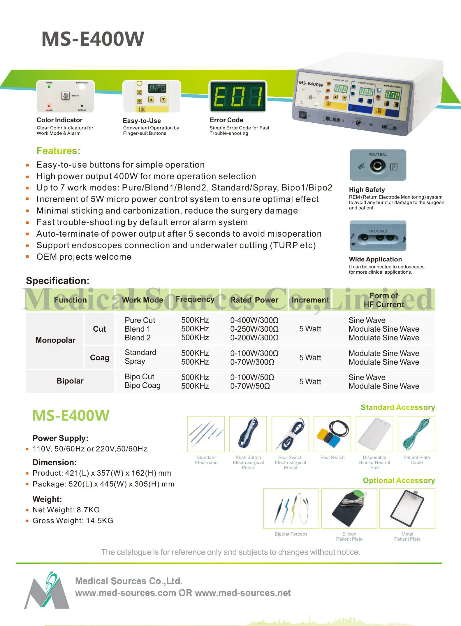 Surgical Portable Diathermy Machine Esu High Frequency Cautery Electrosurgical Unit
