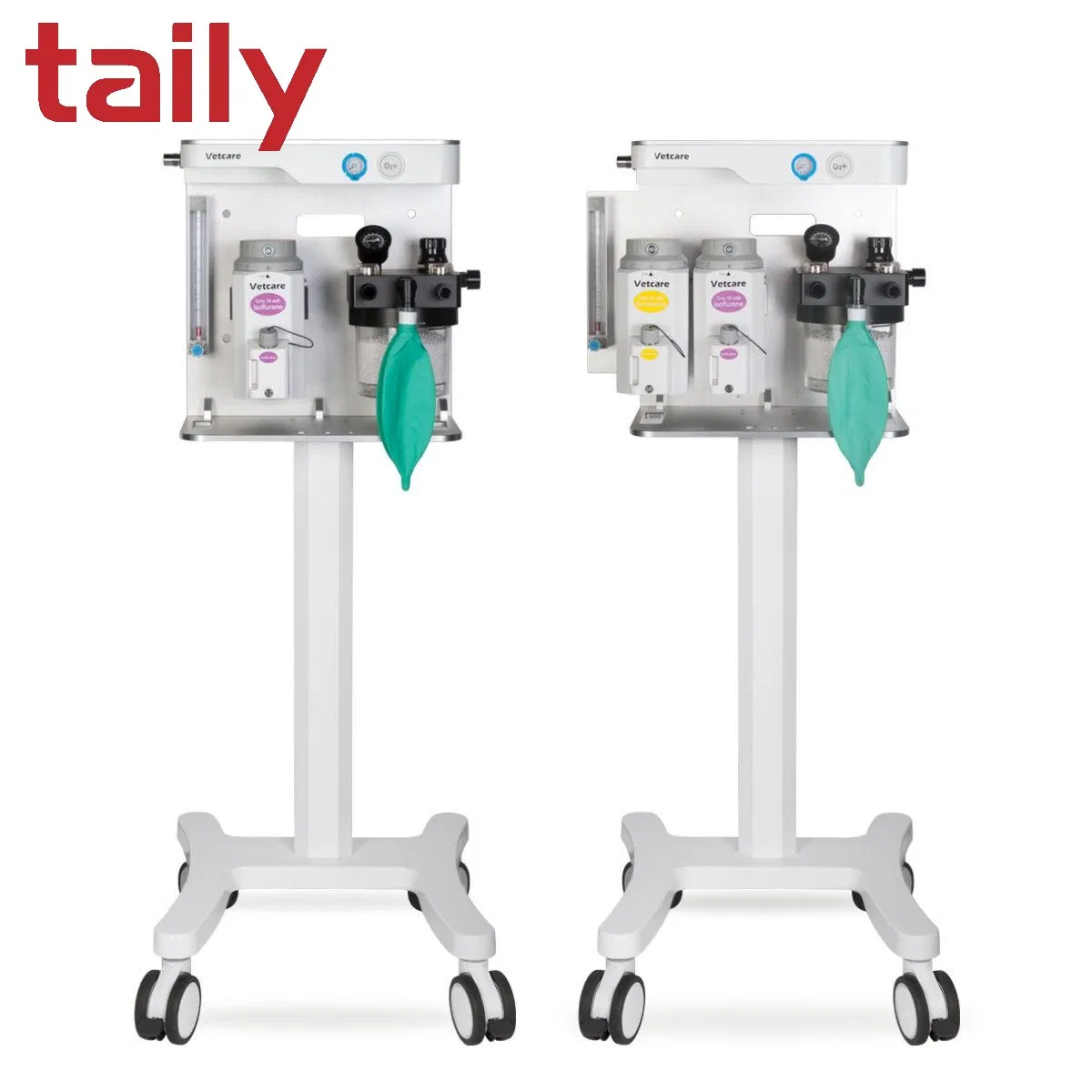 Double Vaporizer Wall Mount Veterinary Anesthesia Machine with Acgo Apl Agss