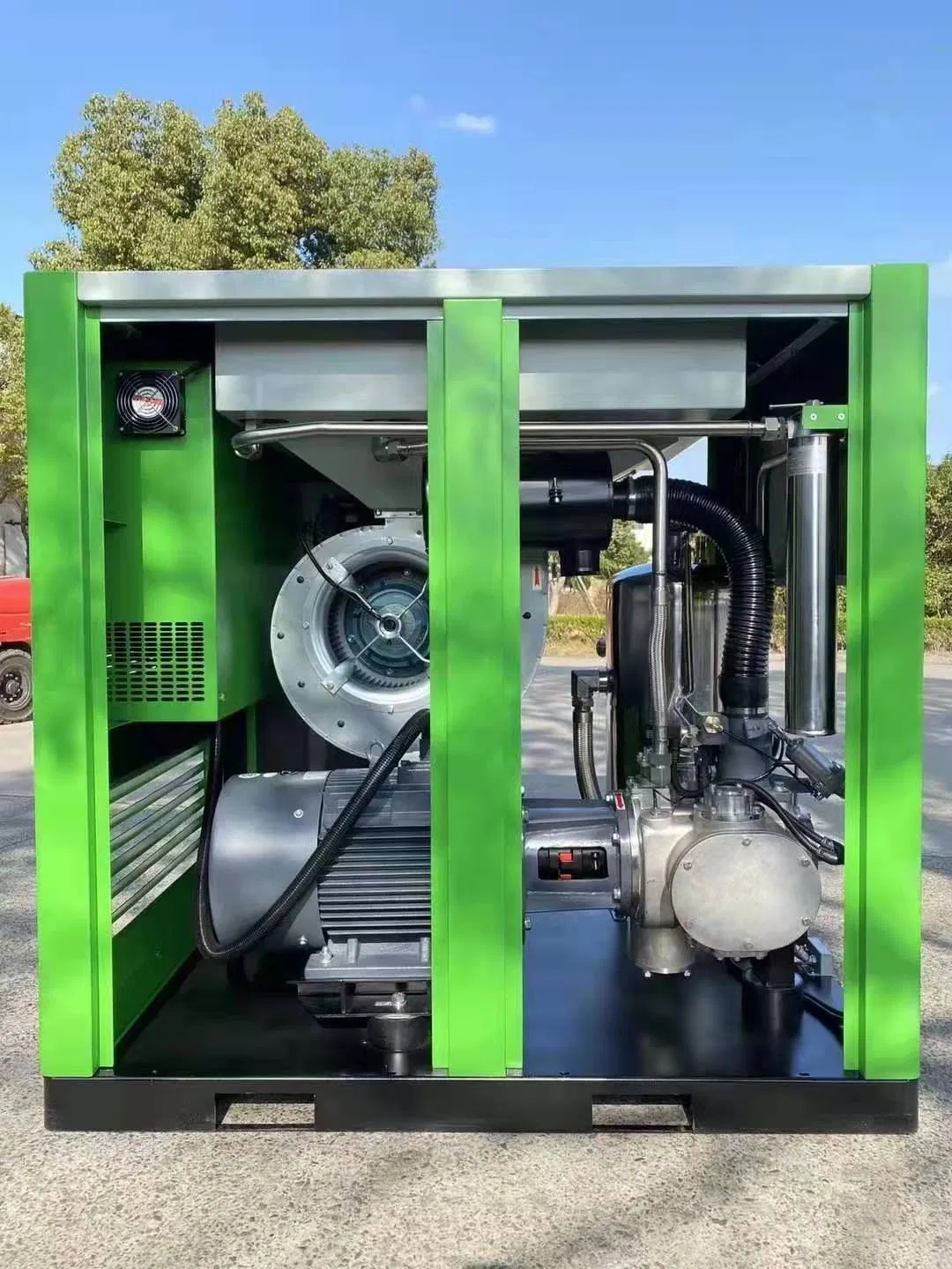 7-16bar Silent 100% No Oil Free/Oilless Direct Driven Stationary Rotary Screw Type Air Compressor Water Lubricated for Medical/Food Industrial