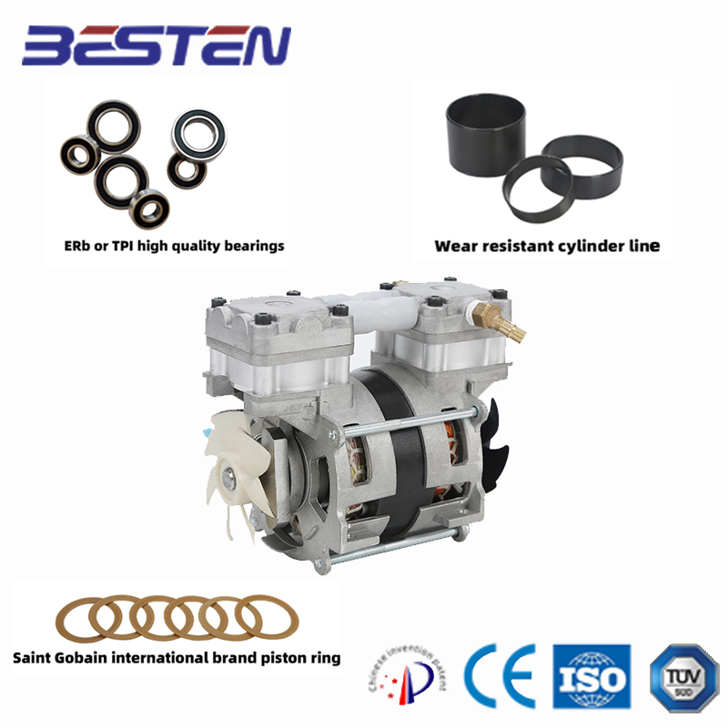 Small Oil-Free Air Compressor Vacuum Pump for on-Line Medical Testing Equipment in Laboratory Air Compressor for Beauty Instrument Pump for Sputum Aspirator