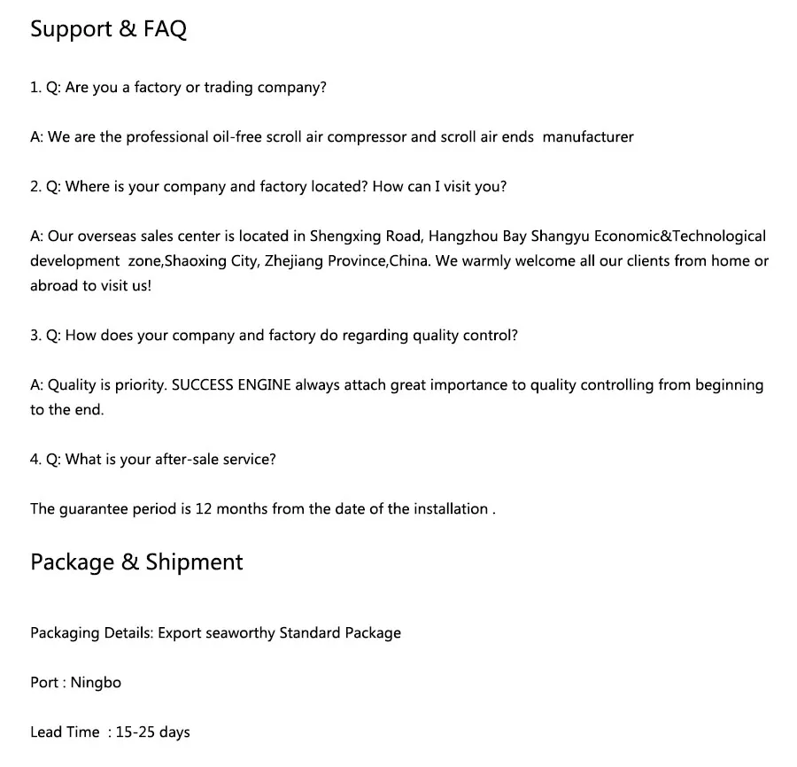 Oil-Free Scroll Air Compressor 8