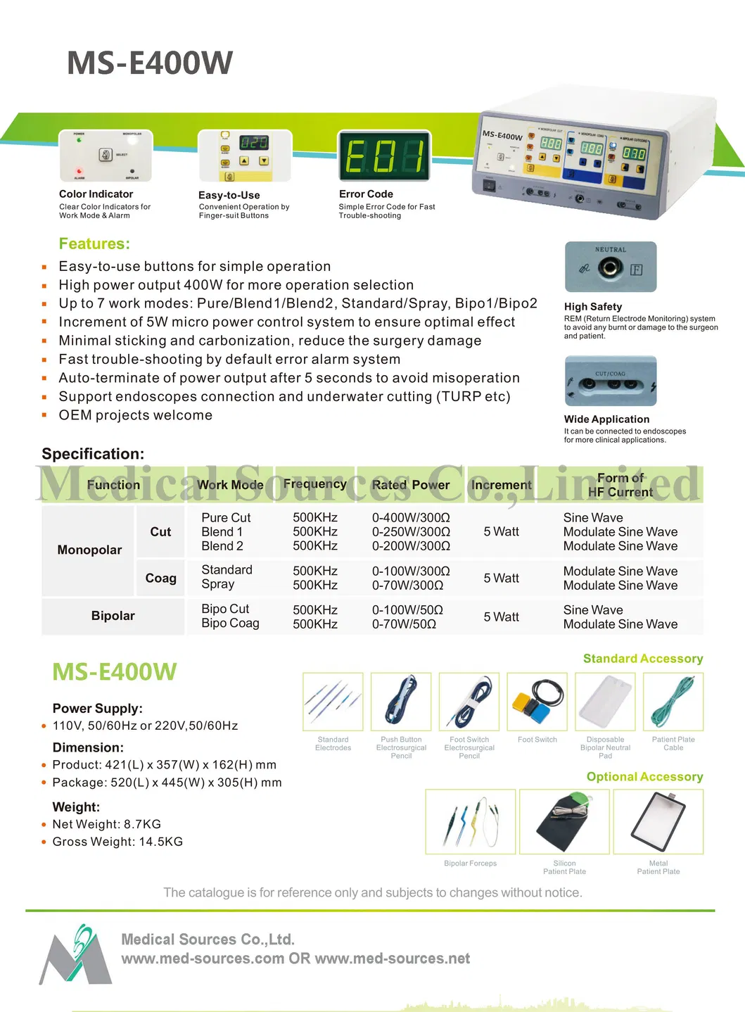 Surgical Portable Diathermy Machine Esu High Frequency Cautery Electrosurgical Unit