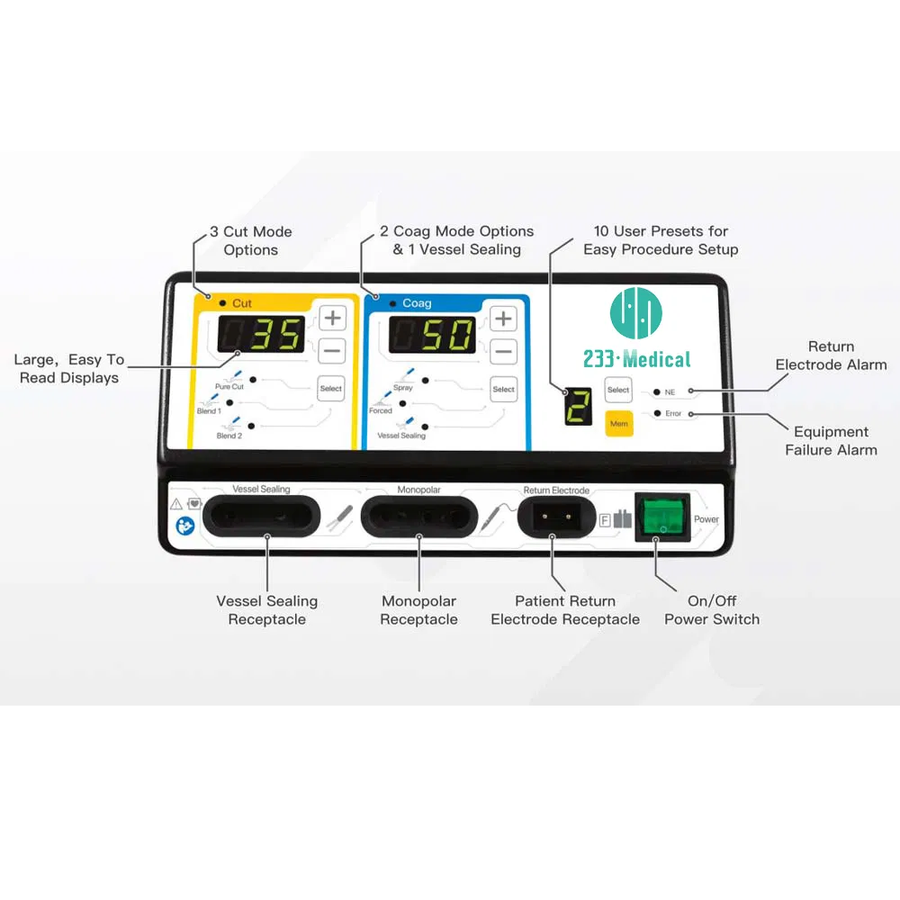 100vl Veterianry Vessel Sealing Generator and Electrosurgical Unit (LigaSure &amp; ESU)